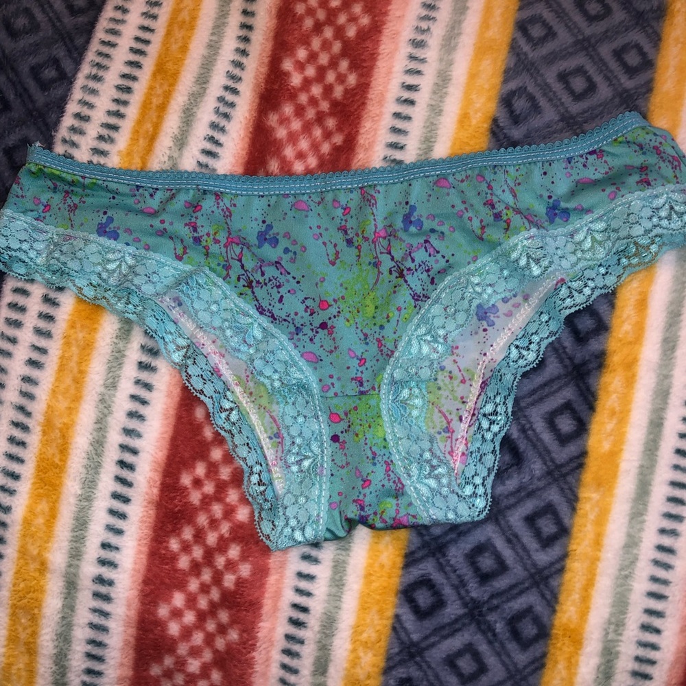 blue paint splash panties